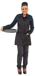 Server Waitress holding tray.
